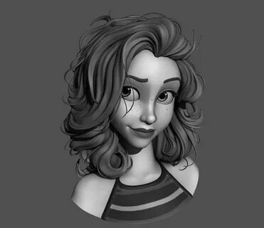 Laia Lopez Zbrush character, Female cartoon characters, Char