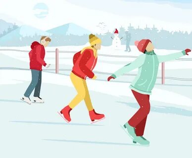 Fun Ice Skating Vector Vector Art & Graphics freevector.com