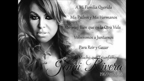Cuando Muere una Dama - Jenni Rivera (Letra) - YouTube