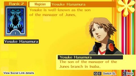 Persona 4 Golden - Guida completa al Social Link di Yosuke (