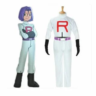 Maconaz Men's Pokemon Team Rocket James Cosplay Costume-Cost