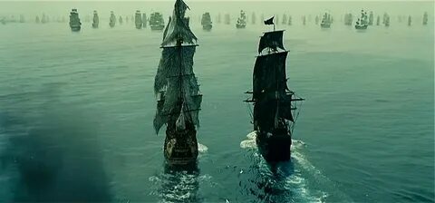 Flying Dutchman and the Black Pearl Pirates of the Caribbe. 