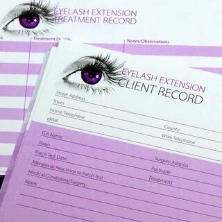 Eyelash Extension Client Record Cards by Eyelash Emporium Th