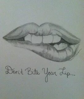 lip biting drawing - Google Search Lips drawing, Lip drawing