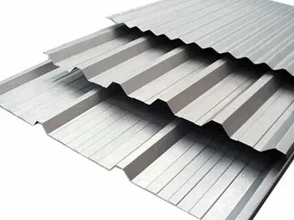 Aluminum Roof Sheet Metal.Worn Corrugated Sheet Metal. Metal