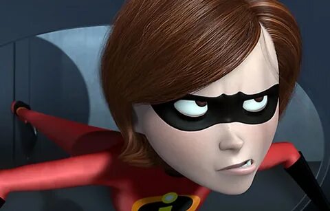 Watch Elastigirl's face fall off from The Incredibles 2 Girl
