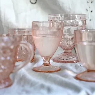 pretty depression glass Pink depression glass, Pink glasswar