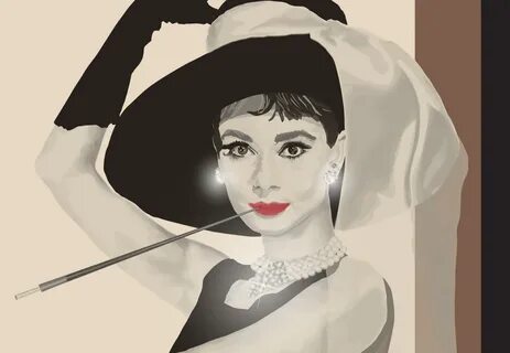 Audrey Hepburn Vector Illustration - Slackline Press