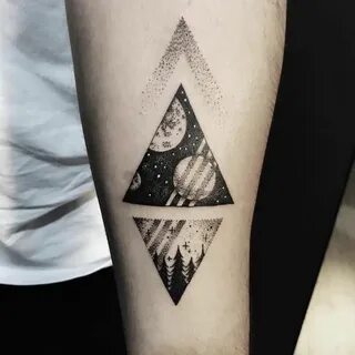geometrical-triangles-in-black-and-white-forearm-tattoo-spac