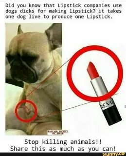 Did you know that Lipstick companies use dogs dicks for maki