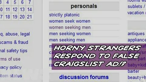 Craigslist Women Seeking Men