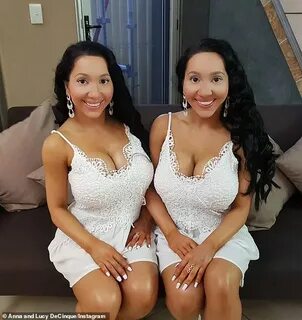 Twins Anna and Lucy DeCinque who spent THOUSANDS on plastic 