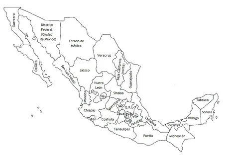 Mapa politico de mexico sin nombres - Imagui