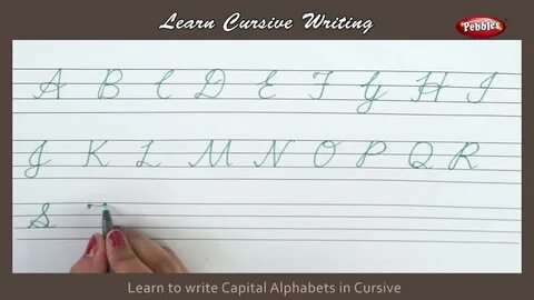 Cursive Writing How to Write Capital Alphabets in Cursive Al