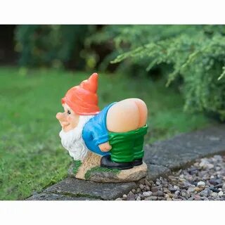 New Solar Mooning Garden Gnome Add a funny decorative lighti