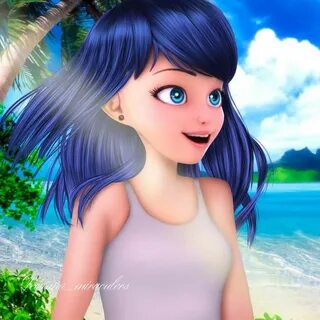 Marinette with hair down Miraculous Amino