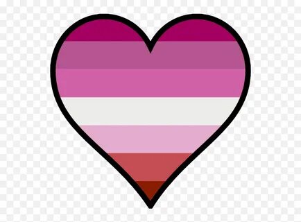 Heart Lesbian Pride - Lesbian Flag Heart Png Emoji,Pride Fla
