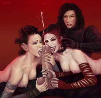 Kylo Ren and Sith Rey Licking Penis Oral Tits Nipples Cum Th