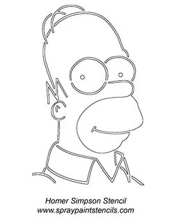 homer-simpson-stencil.gif (1200 × 1437) Stencils, Homer simp