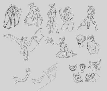 Bat Tf sketches by WyvernKnight -- Fur Affinity dot net