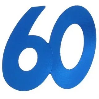 Cutout Large Foil 60 Blue We Like To Party