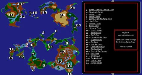 Final Fantasy One World Map - Red River Gorge Topo Map