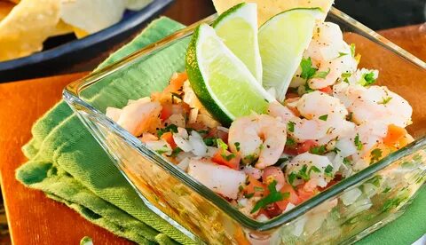 Camarones con pico de gallo