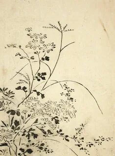 Japanese flower woodblock prints black and white