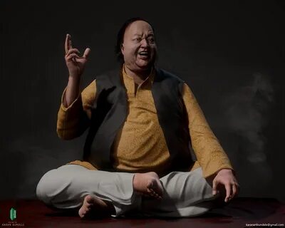 3d model of Nusrat Fateh Ali Khan Sahab (Realtime) - ZBrushC