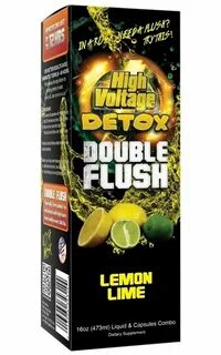 High Voltage Double Flush Detox Drink 16OZ COMBO Lemon Lime 