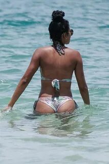 Pregnant ENIKO PARRISH in Bikini on the Beach in Palm Beach 