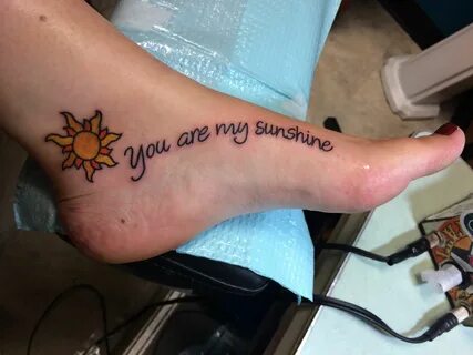 My "you are my sunshine" tattoo. Done at Good Mojo Tattoo in