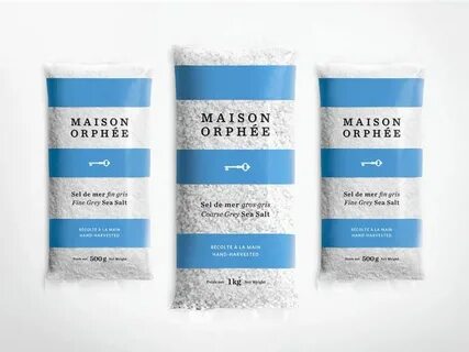 Maison Orphée, a new line of sea salts. Spices packaging, Cr