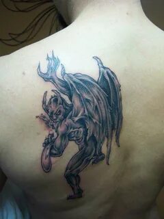 Gargoyle tattoo on back of shoulder - Tattoos Book - 65.000 