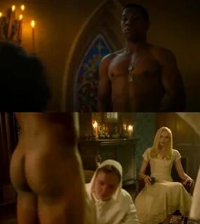 Jonathan Majors naked showing his butt in 'Lovecraft Country' .