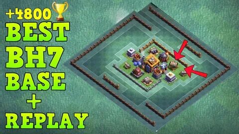 BEST Builder Hall 7 Base +4800 Trophy w/ Replay GIANT CANNON