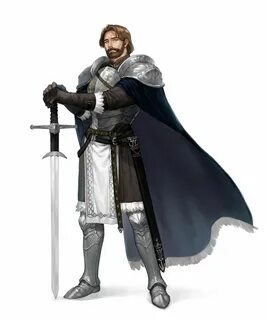 Male Human Fighter Knight Paladin - Pathfinder PFRPG DND D&D