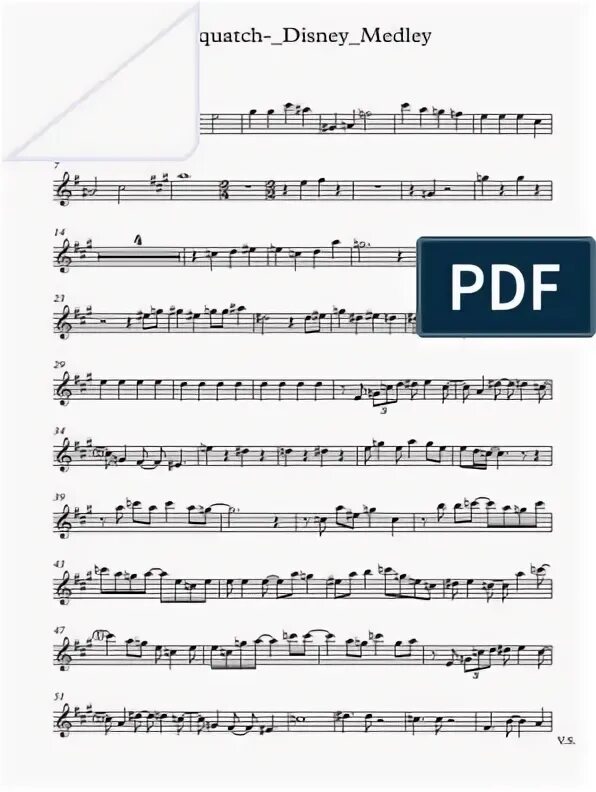 Disney_Medley - Violin 2 Lecture, Instrument de musique, Div