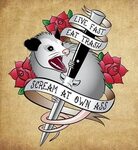 Pin by Swirl on Funny quotes, pictures, memes Opossum tattoo