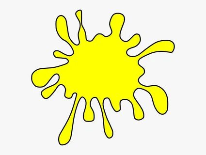 Yellow Paint Splat Clipart, HD Png Download - kindpng