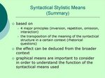 Stylistics of the English Language 11.Outline - презентация 