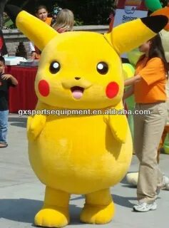 Pokemon Cosplay Pikachu Mascot Costumes Holloween Party - Bu