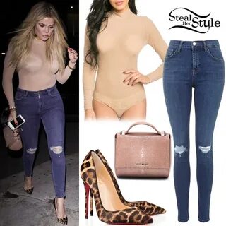 Khloe Kardashian: Nude Bodysuit, Ripped Jeans Steal Her Styl