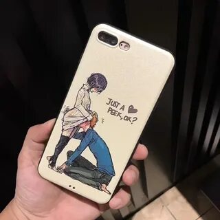 New Fashion Girl and boy "Just a peek,ok?" Phone Case For ip