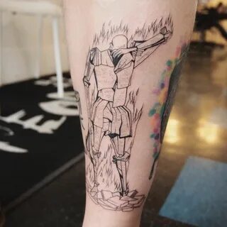 Burning man from Fahrenheit 451 tattoo Tattoos, Leg tattoos,