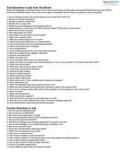 Questions to ask your boyfriend, Fun questions to ask, Quest