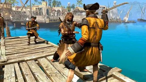 Assassin's Creed 4 Black Flag - Brutal Hidden Blades Combat 