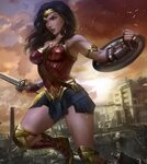 Wallpaper : Wonder Woman, DC Comics, superheroines, brunette