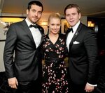Rob James-Collier, MyAnna Buring and Allen Leech at the Down