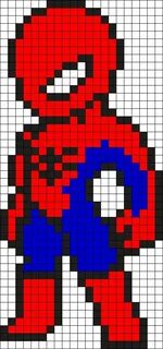 Newest Pony Bead Patterns Pixel art pattern, Spiderman pixel